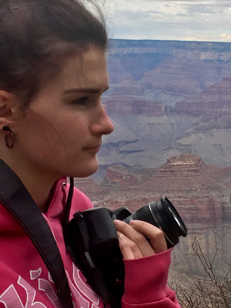 I love this picture of Makensie! in Photog Mode at the Grand Canyon.