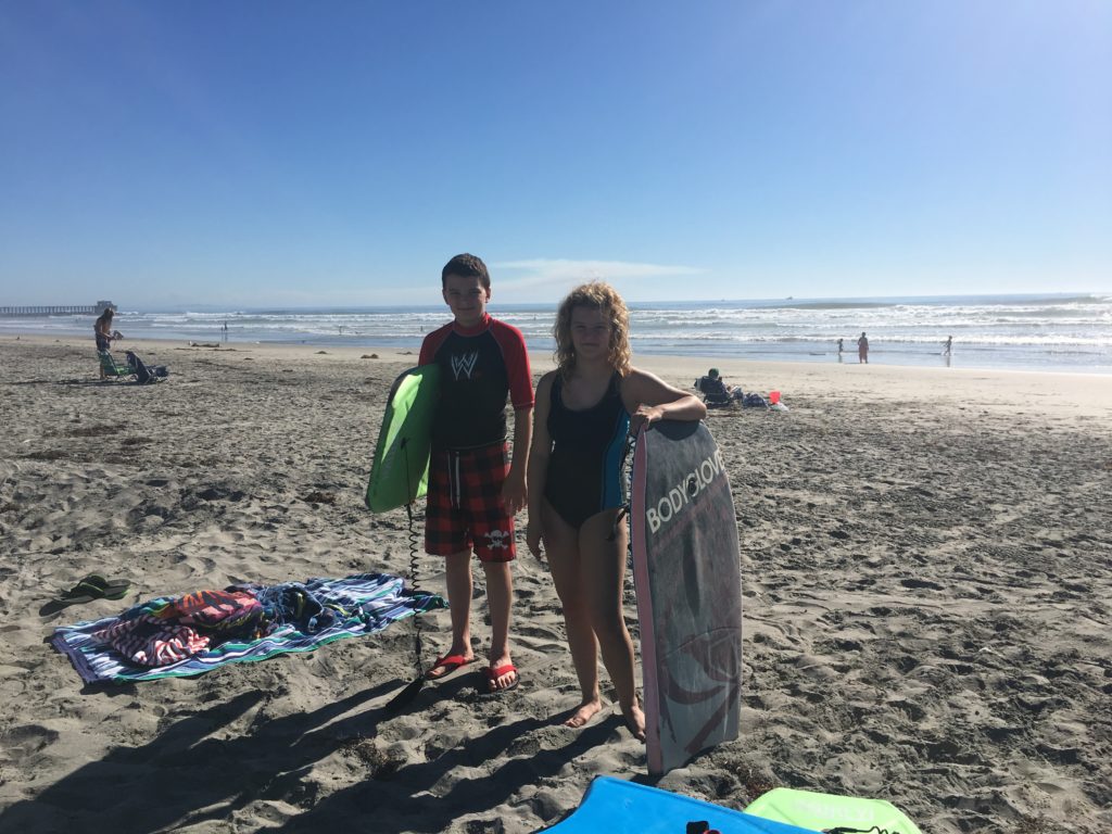 Macy and Max LOVED playing in the waves!