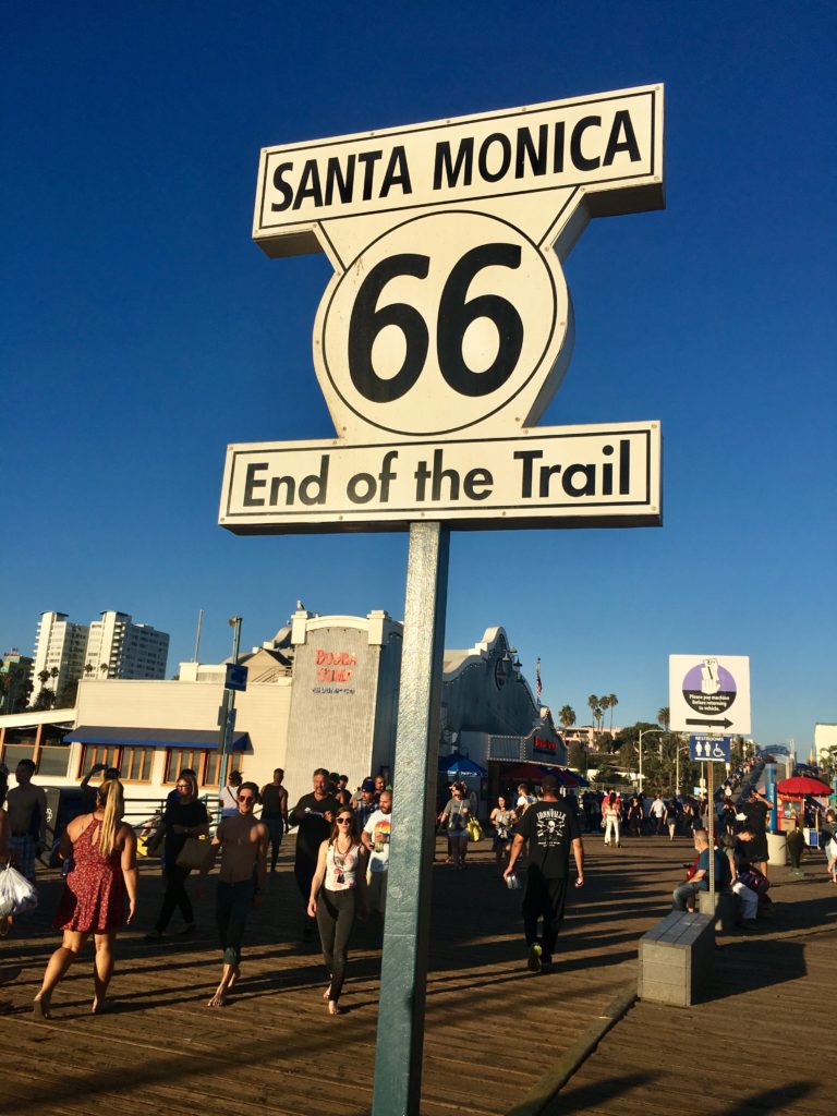 It was pretty cool to eat at a diner on Route 66 in AZ and then visit Santa Monica Pier where the trail ends.
