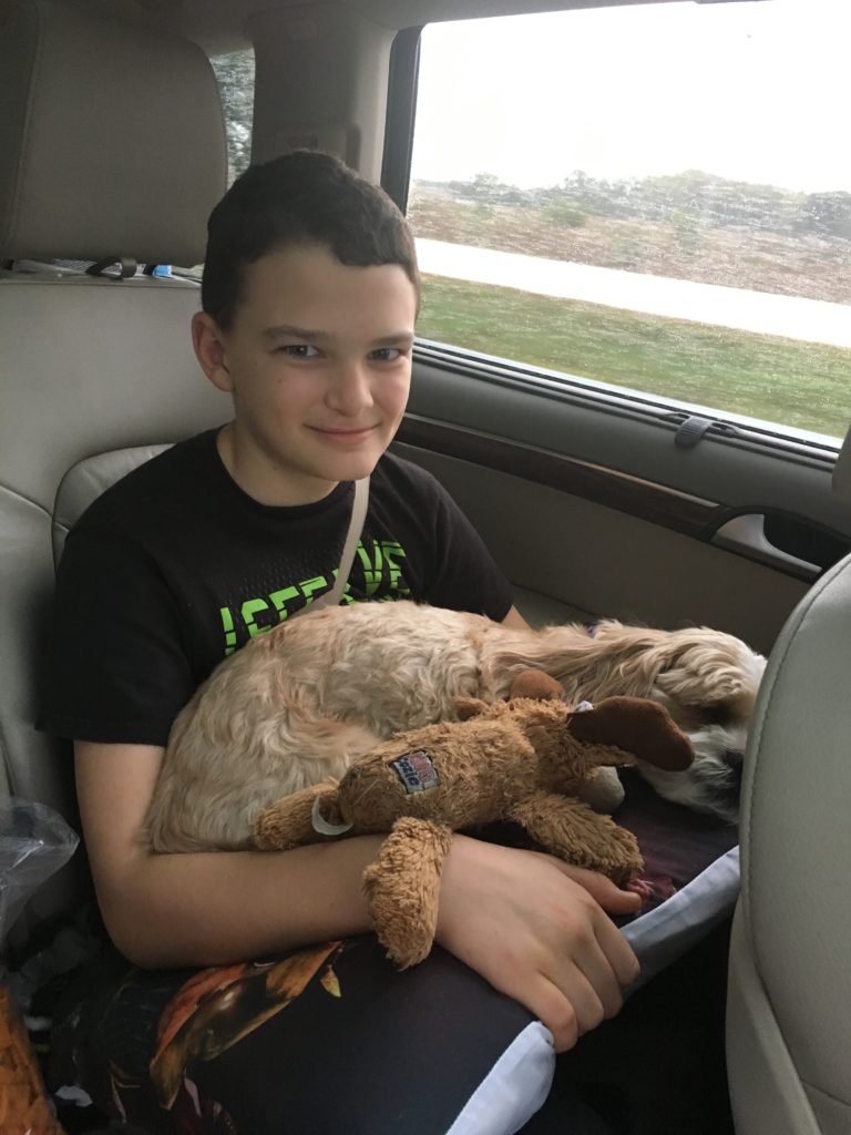 Max and Milo at the beginning of our Epic Road Trip.