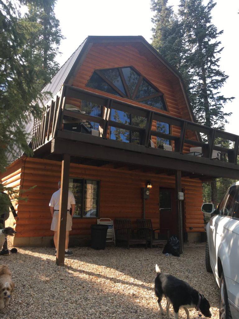 We stayed in this very cool cabin in Utah called Eagle Crest at Duck Creek village.